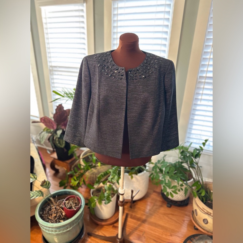 Nipon Boutique Charcoal Short Jacket (18W)